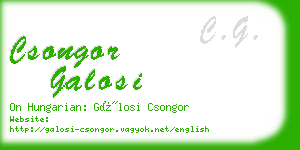 csongor galosi business card